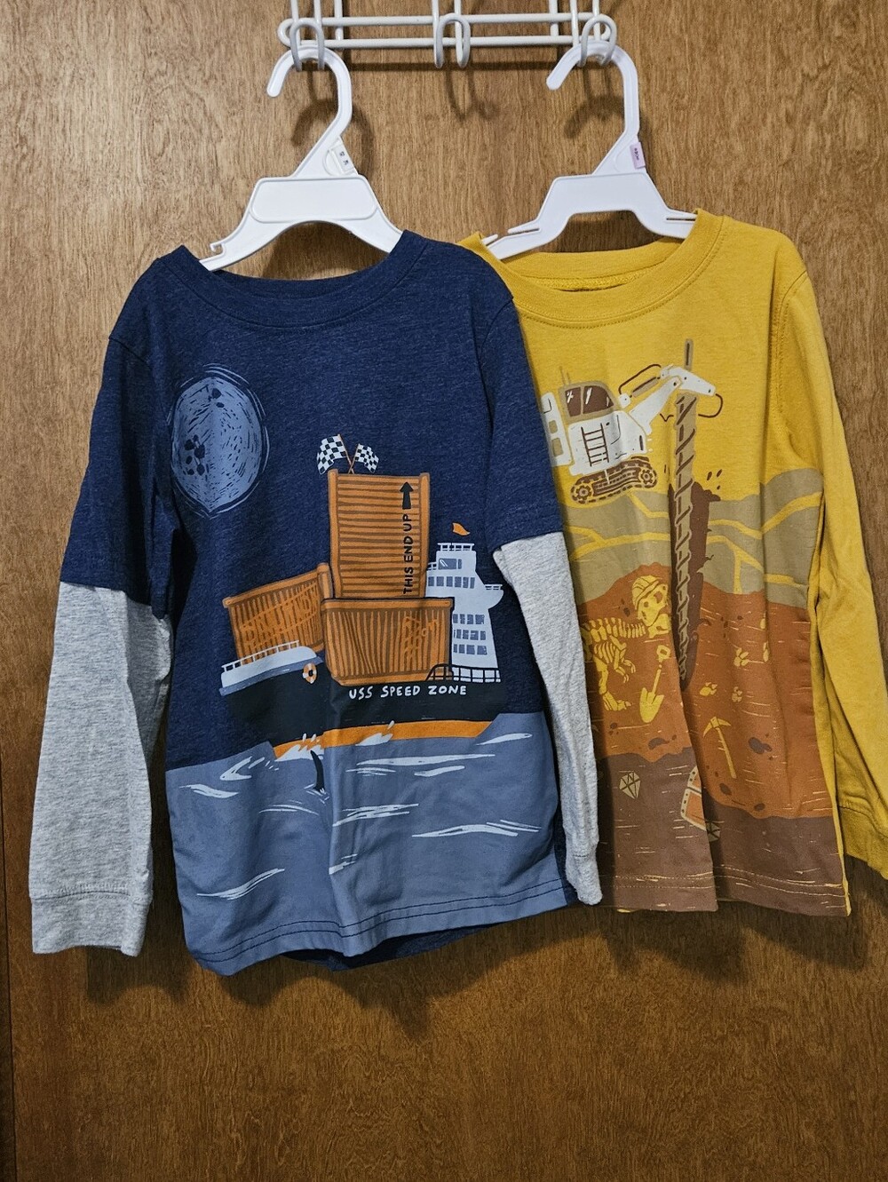 2 Carter's Long Sleeve Graphic Tees